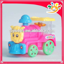 Brinquedo plástico colorido do trem da linha da tração, brinquedos da linha da tração com luz